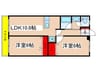 スタ－ダスト晴貞(1－4号室) 2LDKの間取り