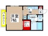モンフレール 1Kの間取り