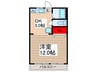 上村マンションA棟 1DKの間取り