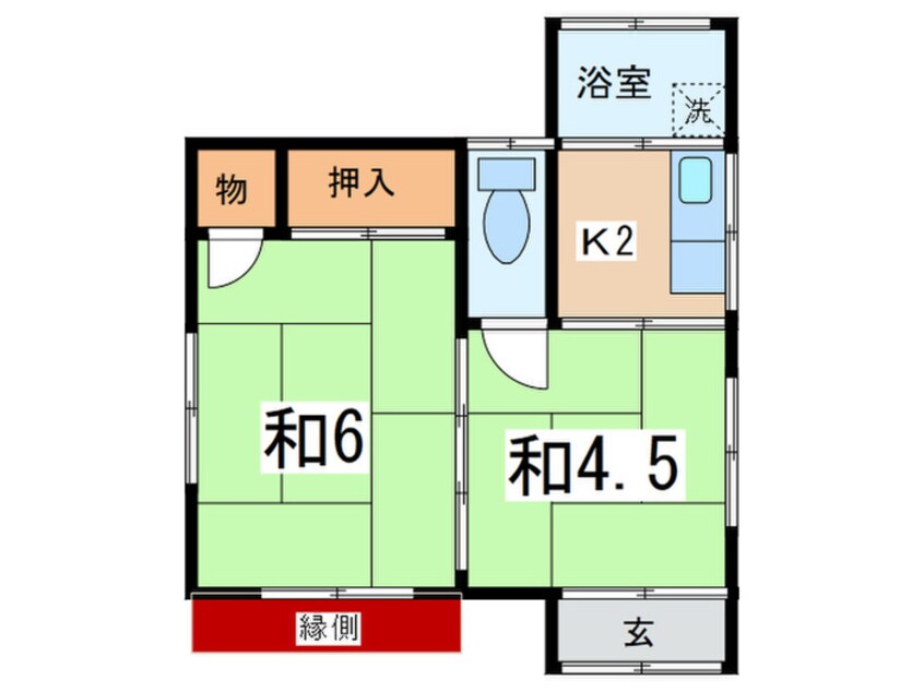 間取図 西川島町貸家