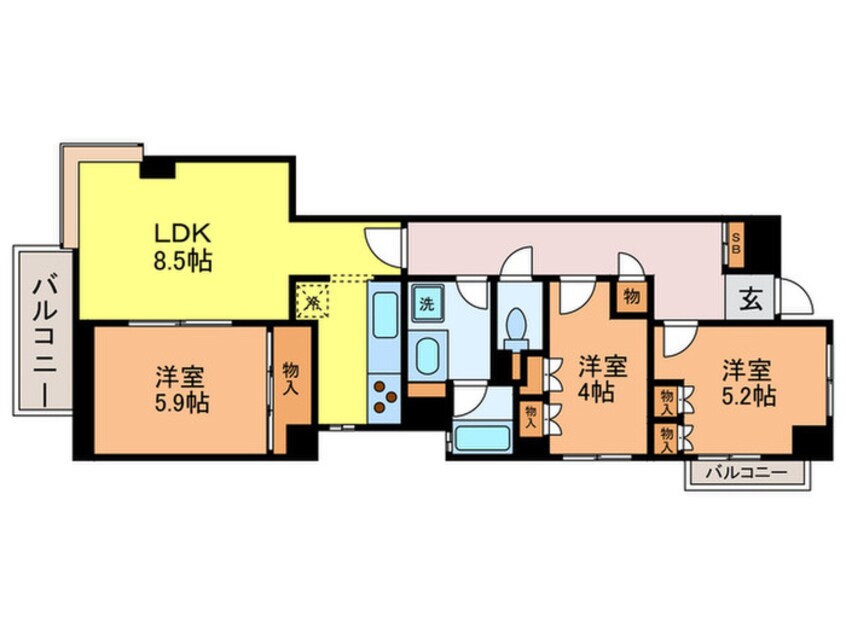 間取図 インプルーブ西早稲田