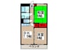 メルベーユ西上尾 2DKの間取り