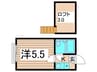 エスポワールＤ 1Kの間取り