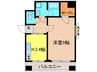 五番館 1Kの間取り