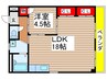 comfortia南流山 1LDKの間取り