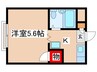 ドウエルイナリヤマ 1Kの間取り