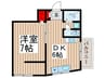 べるべ-る高石神 1DKの間取り