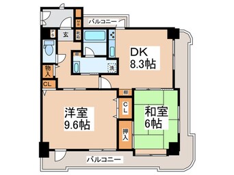 間取図 ﾗｲｵﾝｽﾞﾏﾝｼｮﾝ海老名第３(504)