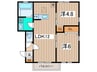 仮）チェリーハイム４ 2LDKの間取り
