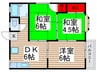 ＤＴヒルズ 3DKの間取り