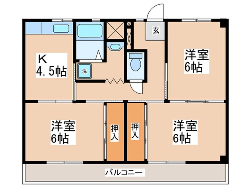 間取図 ビレッジハウス秋多２号棟