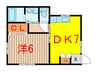 前野ホーム 1DKの間取り