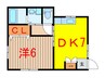 前野ホーム 1DKの間取り
