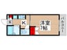 ビュ－ラ－ヤマダ 1Kの間取り