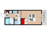 ビュ－ラ－ヤマダ 1Kの間取り