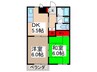 第２コヤノハイツ 2DKの間取り
