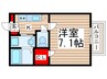 ken´s  Castle 1Kの間取り