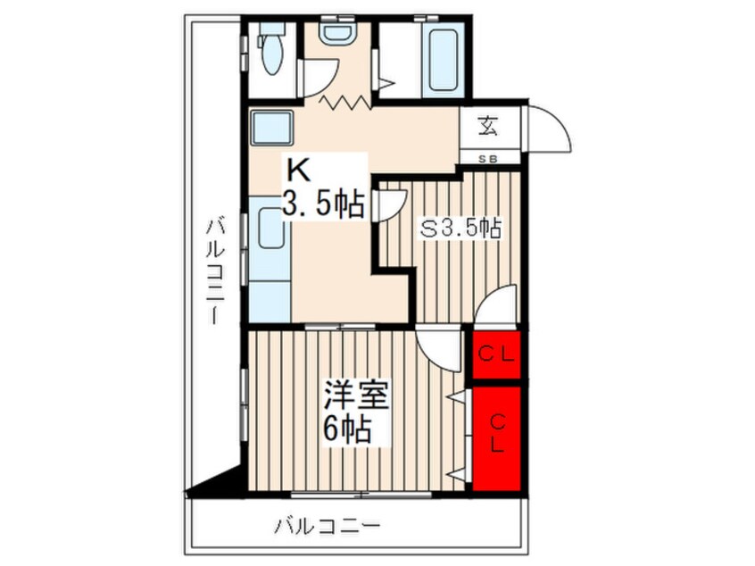 間取図 コーポ塚田