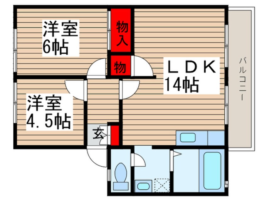 間取図 ア－バンタカハシ１