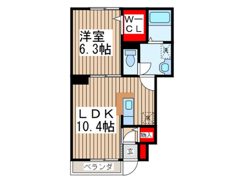 間取図 コンフォ－トグレイスC