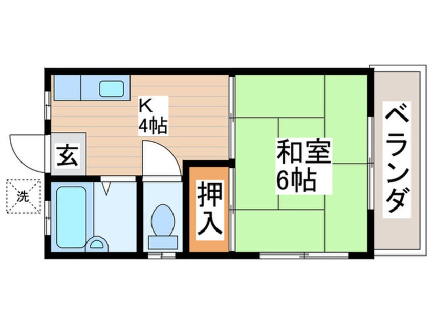 間取図 コーポはま乃
