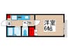 リュ－デスハイムⅢ 1Kの間取り