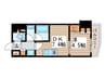 ザ・パークハビオ中野新橋 1DKの間取り