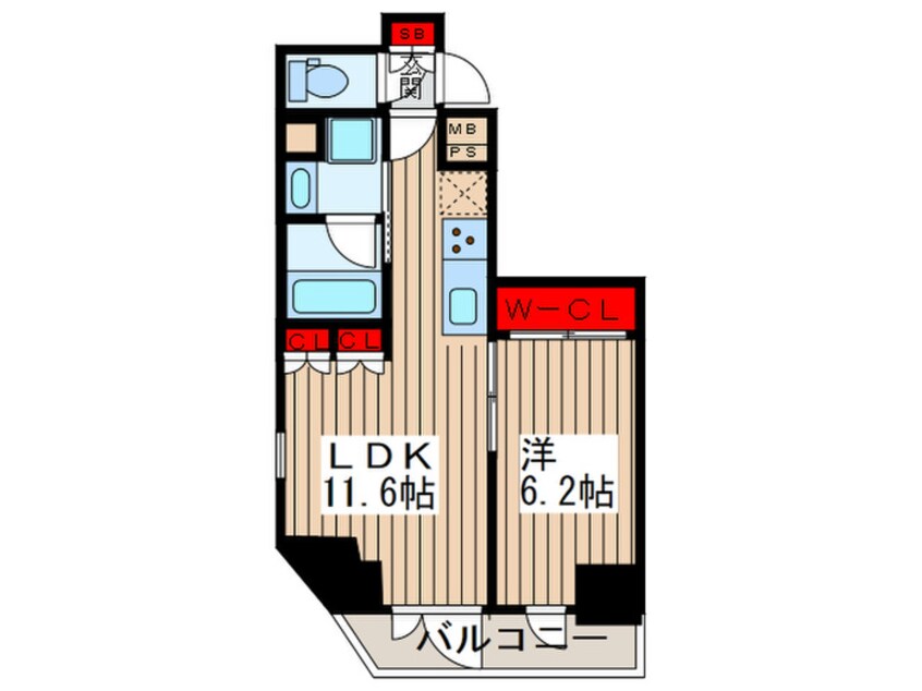 間取図 ザ・パークハビオ中野新橋