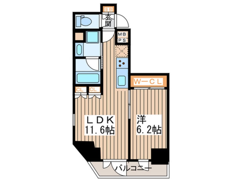 間取図 ザ・パークハビオ中野新橋