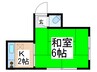 馬場荘 1Kの間取り