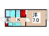 フローレンス綾瀬 1Kの間取り