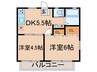 光ハイツＣ 2DKの間取り