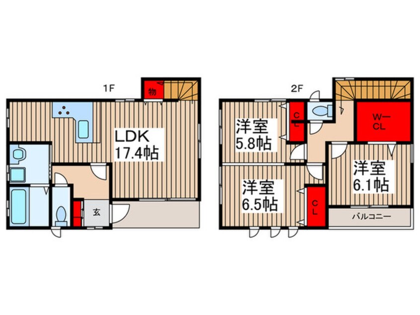 間取図 大谷口貸家