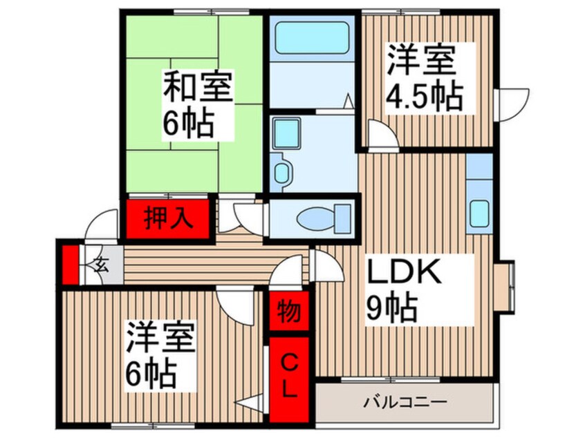 間取図 セントビラ９２Ｂ