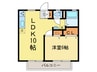 ライラックＣ 1LDKの間取り