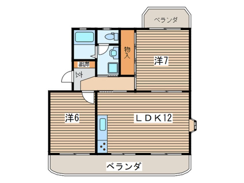 間取図 ＬＡＲＫ　ＨＩＬＬ