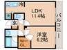 ＭＭガ－デン 1LDKの間取り