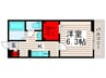 TIARA 1Kの間取り