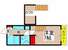 メゾン朋泉五反野 1Kの間取り