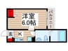 ルーガルフェリス三郷 1Kの間取り