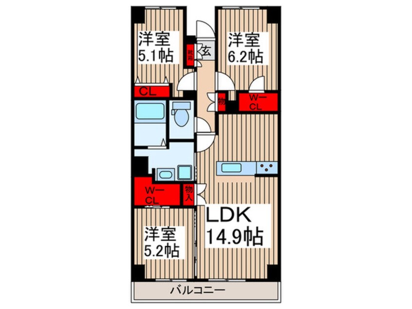 間取図 ＣＲＯＴＨ　Ｏｍｉｙａ