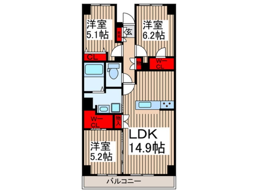 間取図 ＣＲＯＴＨ　Ｏｍｉｙａ