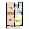 カロンステラ 2DKの間取り