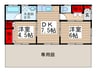 酒井根７丁目鈴木貸家 2DKの間取り