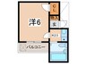 クレア白楽 1Kの間取り