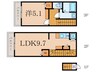 ノーザンロード東伏見 1LDKの間取り