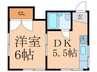 西台コ－ポ 1DKの間取り