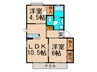 フィールドコートＣ 2LDKの間取り