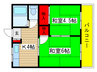 コーポ石崎 2Kの間取り