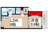 ＡＪ馬橋Ⅳ 1LDKの間取り